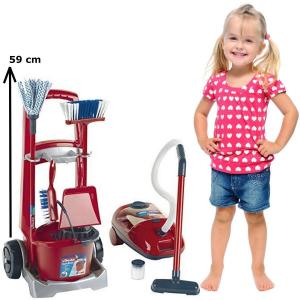 Детская тележка для уборки с пылесосом, звуковыми шариками, большой набор Vileda Klein
