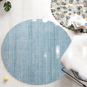 Budis Ковер круглый 160 см диаметр, короткий плюш, европейский современный, художественный, для спальни или кресла-качалки, не скользит