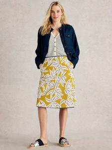 Обратимая юбка Nell из органического хлопка White Stuff, Yellow/Multi