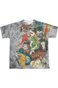 DC Comics Друзья или враги Короткий рукав Детская футболка из полиэстера Gildan, белый