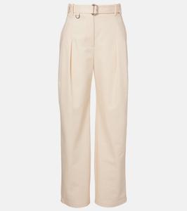 Хлопковые габардиновые зауженные брюки Burberry, Lunar