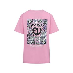 Футболка женская розовая Evisu