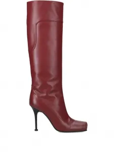 Ботильоны на каблуке с квадратным носком Premiata, красный