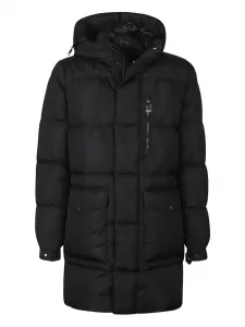 Пуховое пальто с капюшоном Add, черный