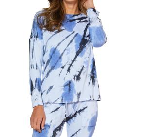 Футболка с длинными рукавами и круглым вырезом цвета мрамора Peri french kyss