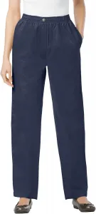 Woman Within Plus Size джинсы прямого кроя с эластичным поясом