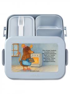 Mr. & Mrs. Panda Дизайн печенья Bentobox Mouse с надписью, пастельно-голубой цвет