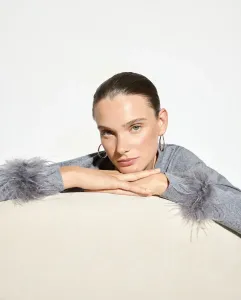 Женский джемпер с V-образным вырезом Woman El Corte Inglés, темно-зеленый