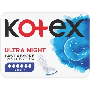 Гигиенические прокладки, 6 шт./1 упаковка. Kotex Ultra night single