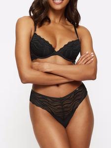 Бюстгальтер с глубоким вырезом Lola черного цвета Kbx