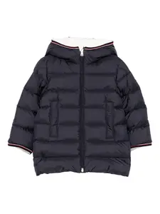 Стеганая куртка с капюшоном Moncler Enfant, синий