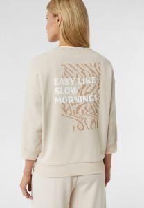 Толстовка comma casual identity MIT 3/4-ÄRMELN, Helles Beige/Sand