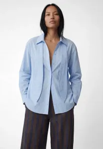 Блузка с воротником-шарфом и пуговицами Koton, Blue