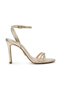 Босоножки на каблуке jypseycn Steve Madden, Gold Leather