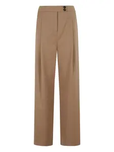 Прямые брюки со складками спереди Eleventy, коричневый