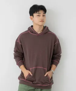 Худи с цветной строчкой (для взрослых) Chil2, цвет Brown