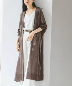 Длинный прозрачный кардиган 18G Noble, цвет Brown D