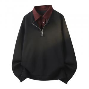 Свитшот Unisex Polo Collar Moderate X1617, черный