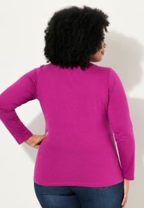 Топ с длинными рукавами V-AUSSCHNITT  Ulla Popken, цвет Rose Gold-Coloured