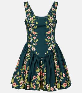 Цветочное хлопковое мини-платье Pluma Agua by Agua Bendita, Mosquetero