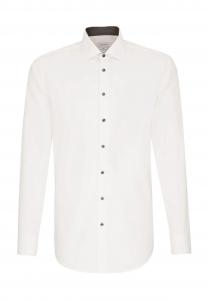 Деловая рубашка, приталенный крой, длинный рукав, воротник Кент, мужская Seidensticker, белый