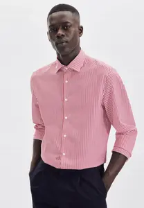 Деловая рубашка seidensticker "Shaped", фигурный воротник с длинными рукавами и полосками Kent, красный