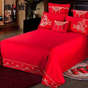 Yalu Комплект постельного белья из 3 предметов (простыня 245х270 см, 2 наволочки), 100% хлопок, вышивка "Дракон и Феникс"