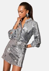 Юбка Lipsy REGULAR FIT, Silver Sequin/Silver-Coloured