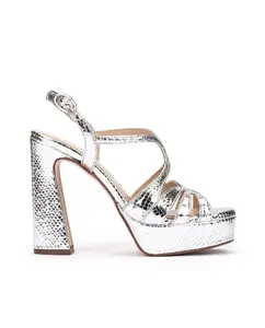 Женские босоножки на платформе Pedro Miralles, серебряный