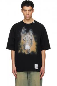 Футболка с принтом лошади Maison Mihara Yasuhiro, черный