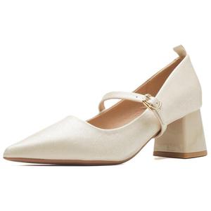 Туфли Мэри Джейн на массивном каблуке для женщин City camel, Champagne