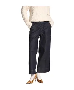 Широкие джинсовые брюки-карго темно-синего цвета Mason'S, синий