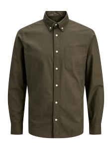 Рубашка Slim Fit на пуговицах Jack & Jones Premium JPRBLUBrook, оливковый