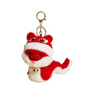 Handsome Львенок маленький красный змеиный мешочек куклы плюшевый кулон 12см высота