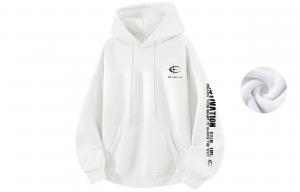 Толстовка Unisex Hooded Moderate Heavyweight WARRIOR, белый [fleece-lined]