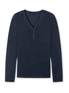 Schiesser Пижамный топ Mix+Relax синего цвета