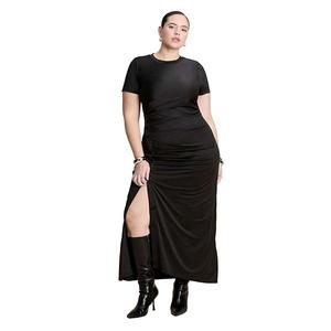 Женское платье plus size slinky с пуговицами Eloquii, Black Onyx