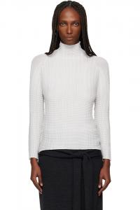 Шерстяной плиссированный топ Issey Miyake, белый