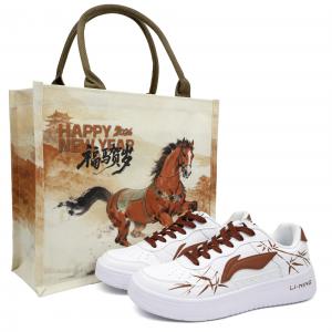 Сумка для покупок Li-Ning Floating Boat Bamboo Horse Welcome Spring из искусственной кожи, red