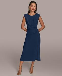Женское миди-платье с боковыми сборками Donna Karan New York, Nightfall