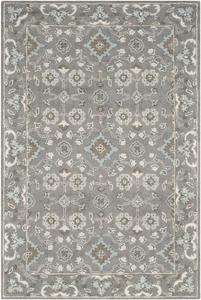 Ковер SAFAVIEH, 61 x 92 см, Blossom Collection, Grey, ручной работы из шерсти, идеален для помещений с высокой проходимостью: прихожая, гостиная, спальня (BLM218A)