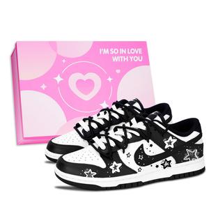 Dunk White, модные кроссовки для скейтборда Unisex с устойчивым к истиранию низким верхом Nike, черный