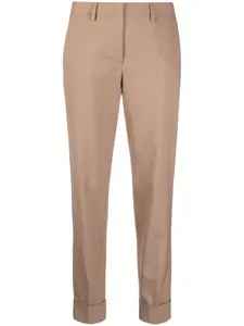 Укороченные брюки из вирджинской шерсти Fabiana Filippi, коричневый