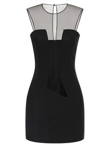 Платье с вставками из тюля Nensi Dojaka, черный