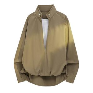 Рубашка Unisex Stand Collar Moderate Mock Two Piece X1617, coffee