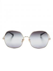 Chloé Eyewear солнцезащитные очки в массивной оправе, золотой