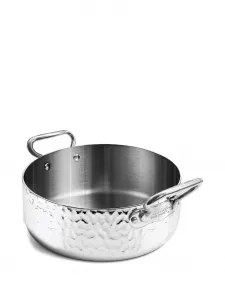 Кастрюля из нержавеющей стали с чеканкой Pentole Agnelli, серебряный
