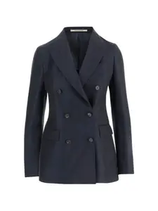 Двубортный пиджак с заостренными лацканами Tagliatore, синий