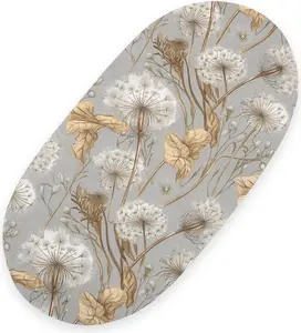 Простыня на резинке из хлопка - Cribblaken - Perfect Fit, 75 x 35 см, цвет серый одуванчик BellaFurn