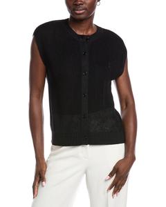 Жилет EILEEN FISHER из смесового льна, черный